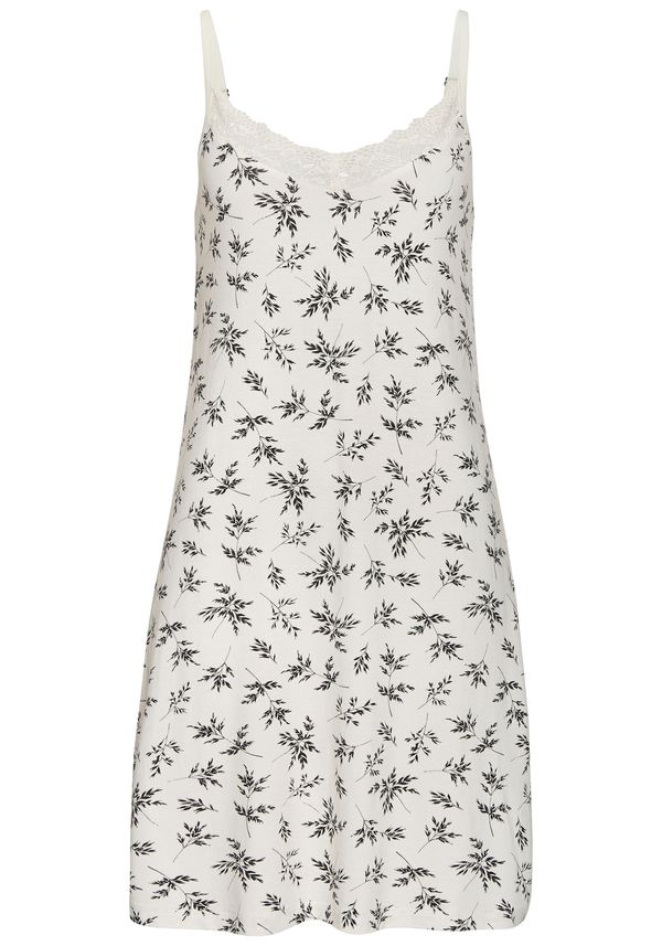 VIVANCE VIVANCE Spalna srajca 'Dreams'  svetlo bež / črna