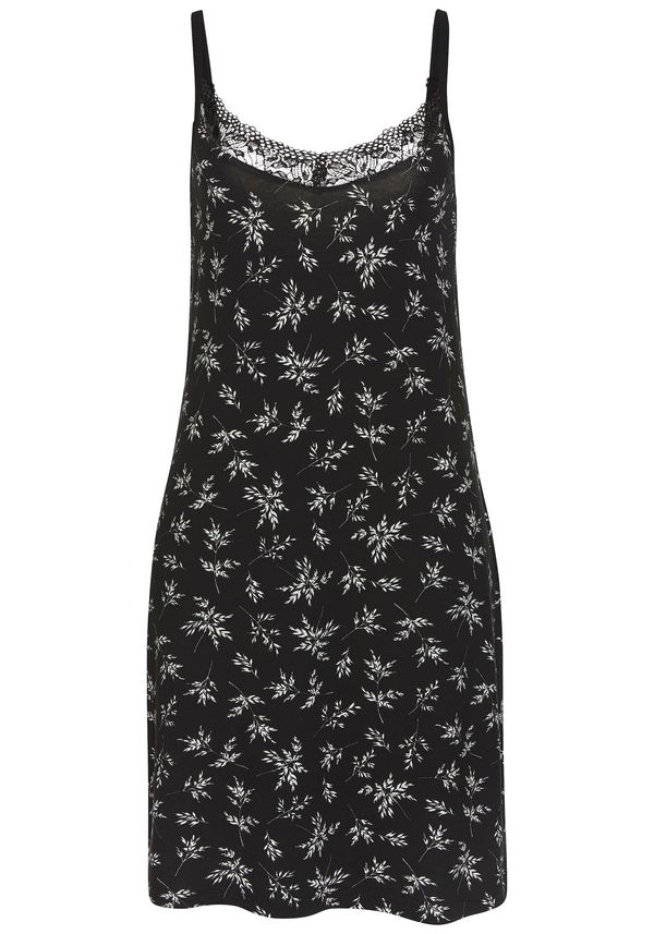 VIVANCE VIVANCE Spalna srajca  svetlo zelena / sivka / črna