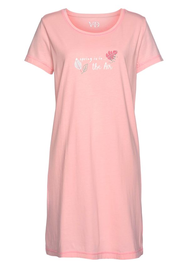 VIVANCE VIVANCE Spalna srajca  zelena / roza / staro roza / bela