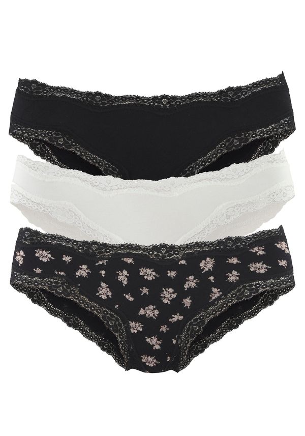 VIVANCE VIVANCE Spodnje hlačke  bež / črna / bela