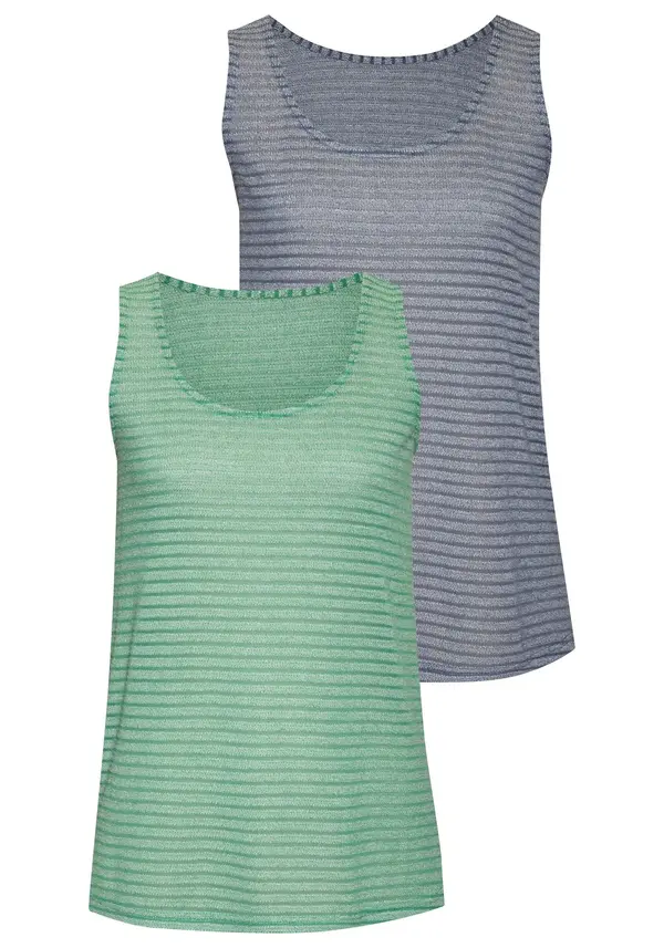 VIVANCE VIVANCE Top  golobje modra / zelena