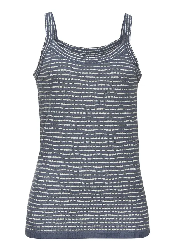 VIVANCE VIVANCE Top z naramnicami  modra / bela