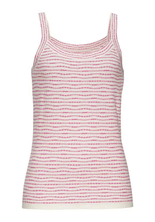 VIVANCE VIVANCE Top z naramnicami  roza / bela