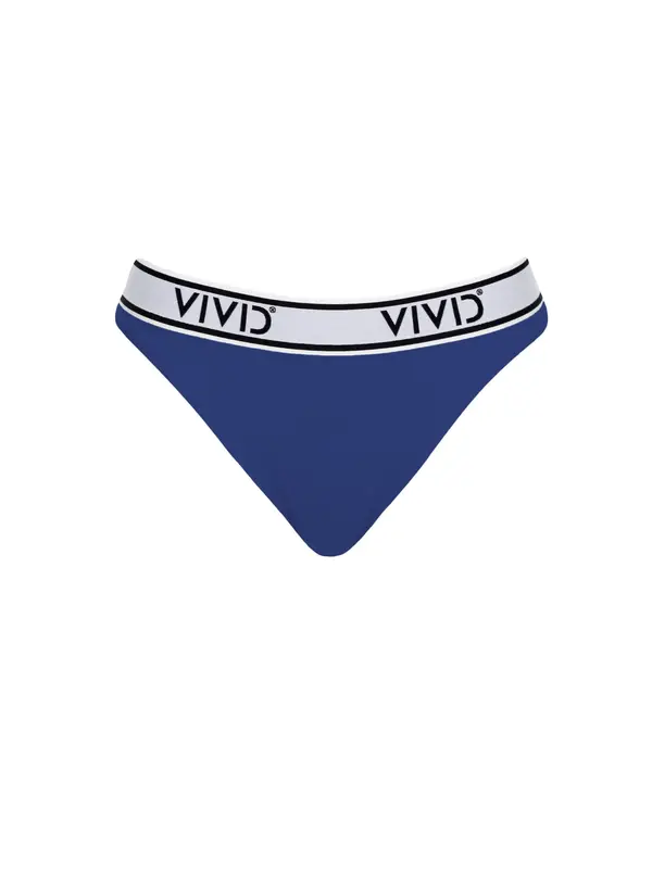 VIVID VIVID Bikini hlačke 'Mix&Match'  temno modra / svetlo siva / črna