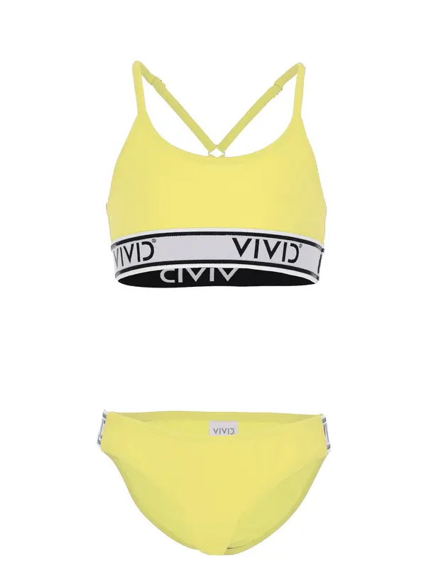 VIVID VIVID Bikini  rumena / svetlo siva / črna