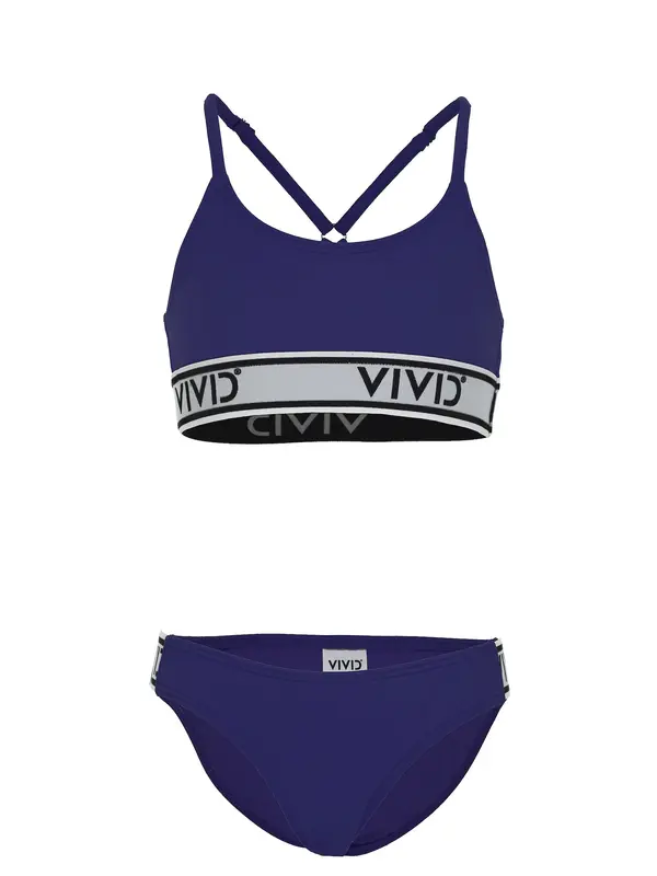 VIVID VIVID Bikini  temno modra / svetlo siva / črna