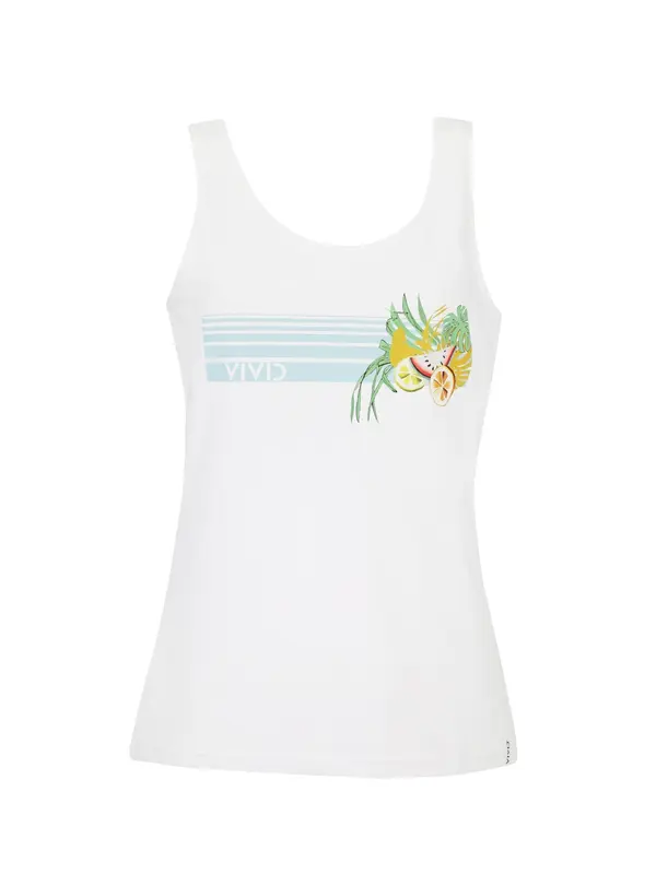 VIVID VIVID Top  dimno modra / limona / travnato zelena / bela