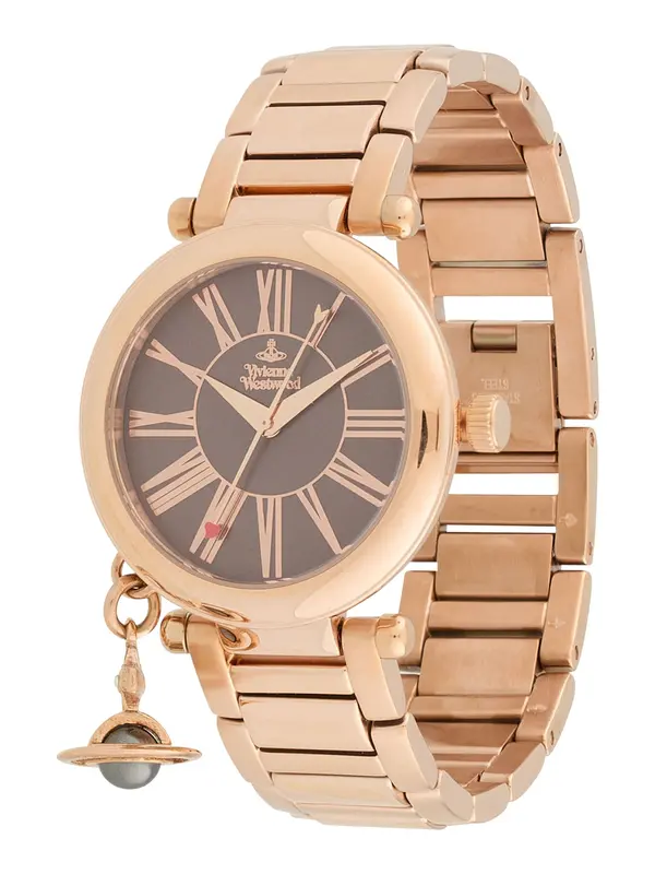 Vivienne Westwood Vivienne Westwood Analogna ura  temno rjava / rožnato zlata