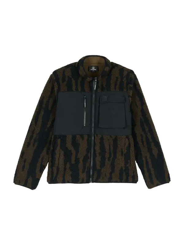 Volcom Volcom Jopa iz flisa 'STORM STONE'  temno zelena / črna