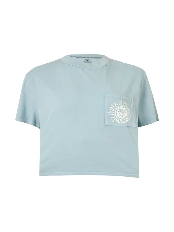 Volcom Volcom Majica 'Pocket Dial'  modra / bela
