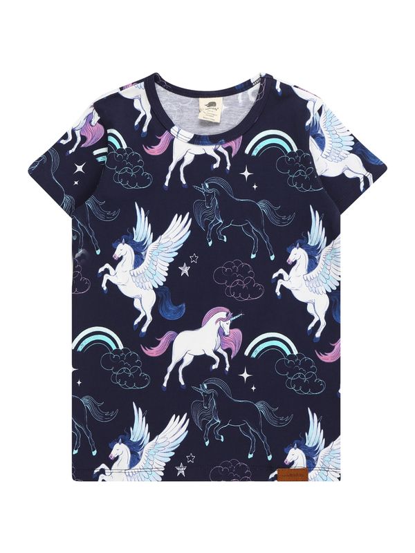 Walkiddy Walkiddy Majica 'Unicorns & Pegasuses'  mornarska / temno modra / svetlo roza / bela