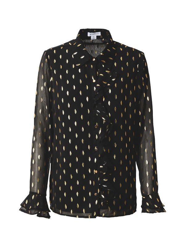 Wallis Wallis Bluza  zlata / črna