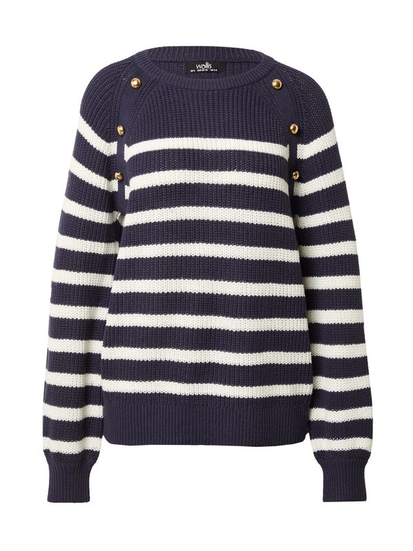 Wallis Wallis Pulover  mornarska / bela