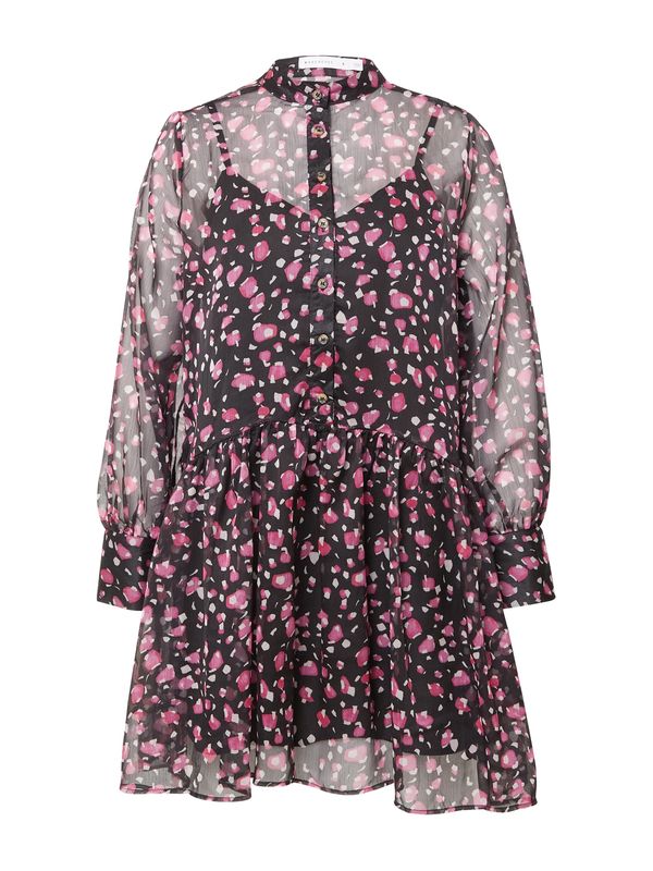 Warehouse Warehouse Dolga srajca  roza / črna / bela