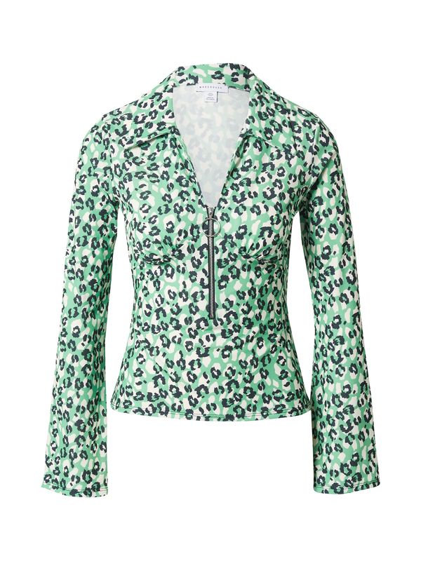 Warehouse Warehouse Majica  temno modra / zelena / bela