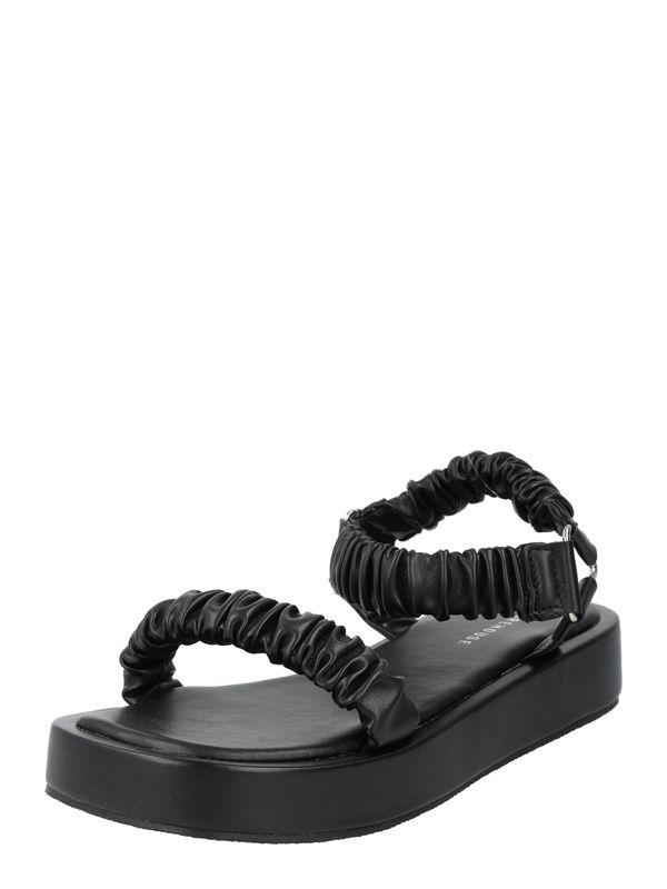 Warehouse Warehouse Sandali s paščki  črna