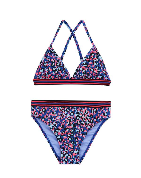 WE Fashion WE Fashion Bikini  kobalt modra / svetlo modra / neonsko roza / črna