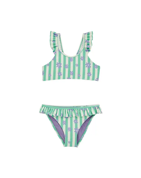 WE Fashion WE Fashion Bikini  svetlo zelena / lila / bela