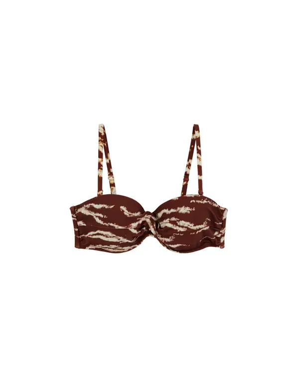 WE Fashion WE Fashion Bikini zgornji del  kremna / temno rdeča