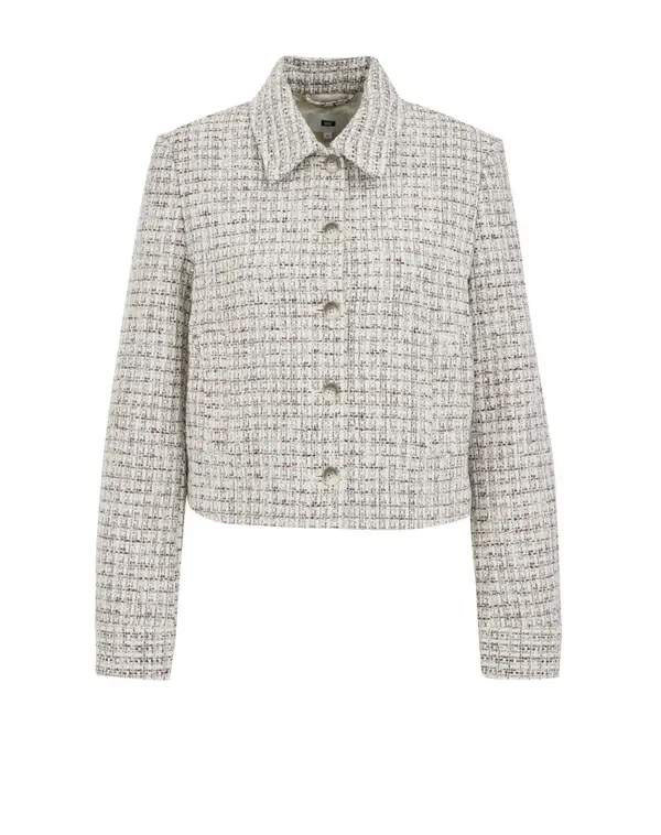 WE Fashion WE Fashion Blazer  burgund / vinsko rdeča / bela