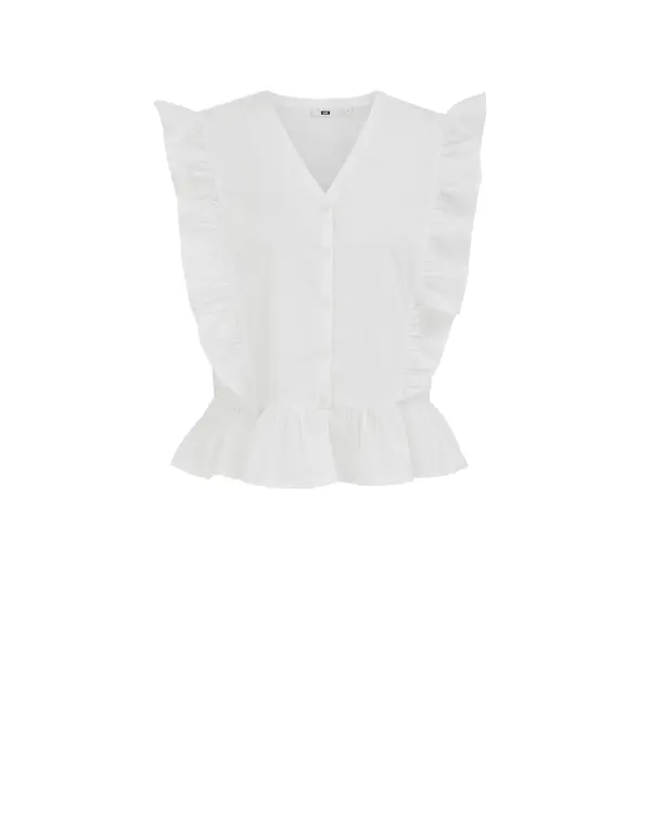 WE Fashion WE Fashion Bluza  bela