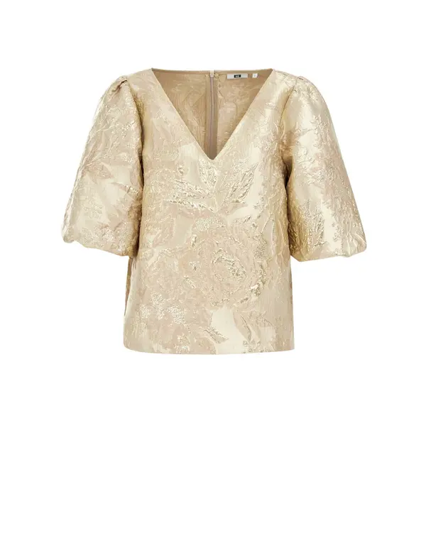 WE Fashion WE Fashion Bluza  bež / zlata