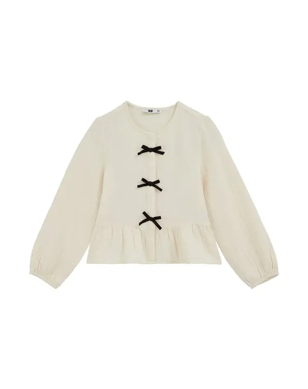 WE Fashion WE Fashion Bluza  kremna / črna