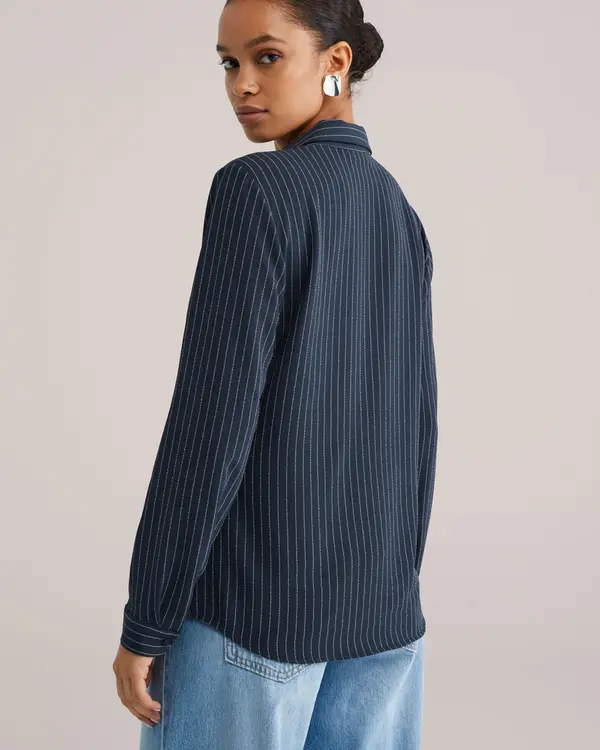 WE Fashion WE Fashion Bluza  marine / off-bela