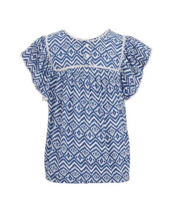 WE Fashion WE Fashion Bluza  mornarska / bela