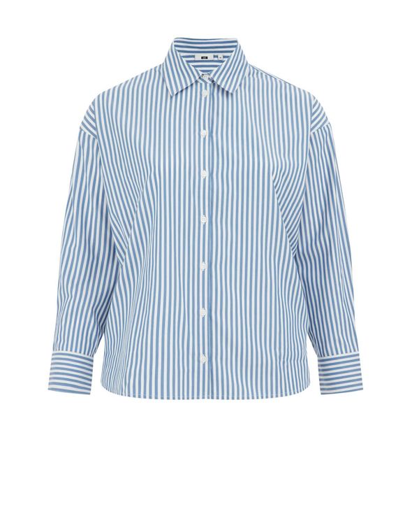 WE Fashion WE Fashion Bluza  nebeško modra / bela