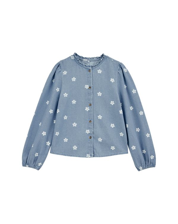 WE Fashion WE Fashion Bluza  nebeško modra / bela