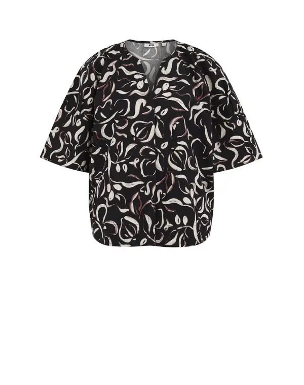 WE Fashion WE Fashion Bluza  rjava / črna / bela