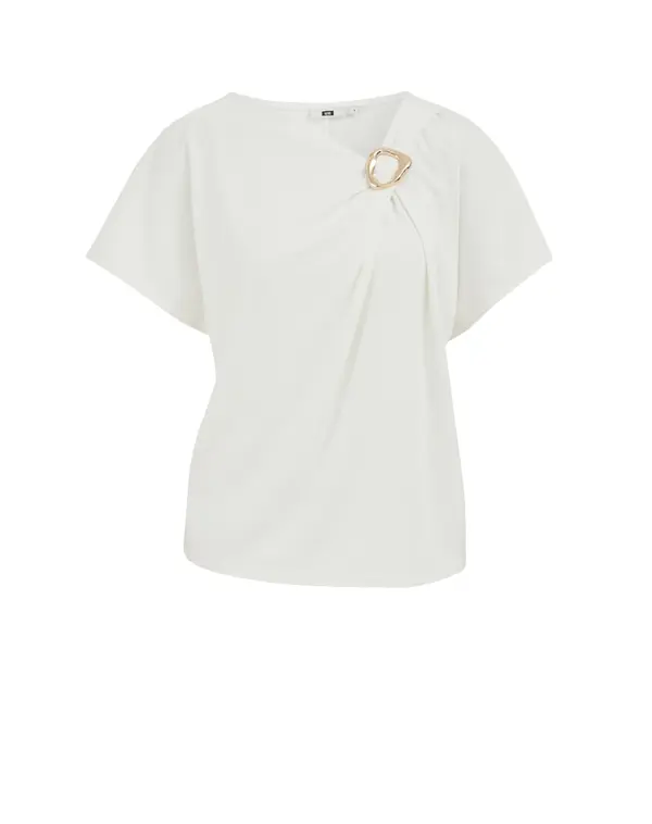 WE Fashion WE Fashion Bluza  slonovina / zlata