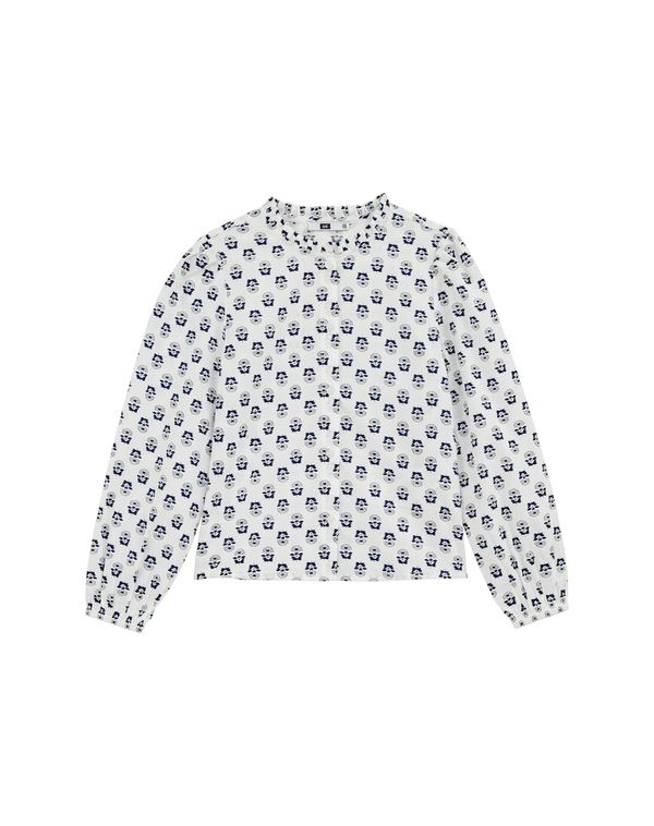 WE Fashion WE Fashion Bluza  temno modra / bela