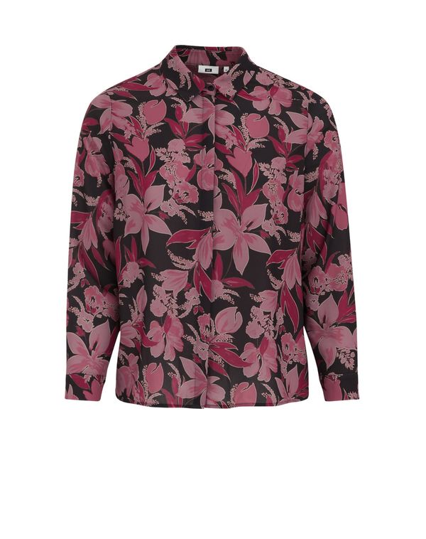 WE Fashion WE Fashion Bluza  temno roza / črna