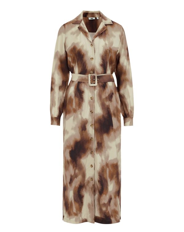 WE Fashion WE Fashion Dolga srajca  bež / kit / rjava / temno rjava