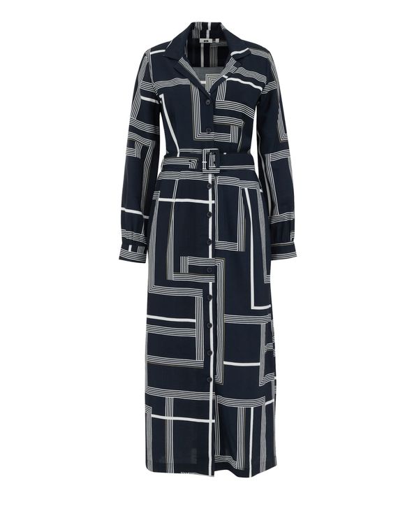 WE Fashion WE Fashion Dolga srajca  mornarska / bela