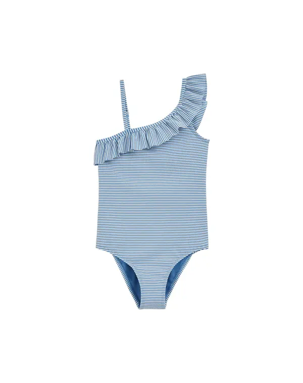 WE Fashion WE Fashion Enodelne kopalke  modra / bela