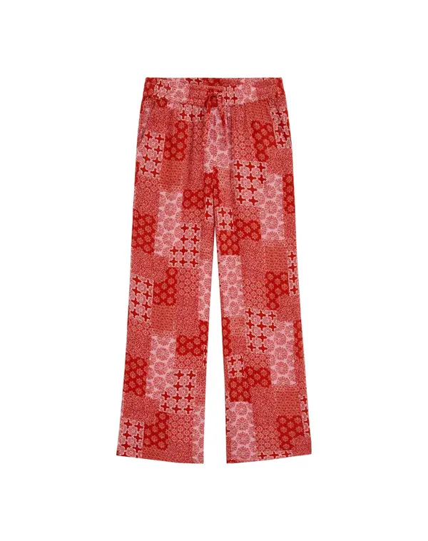 WE Fashion WE Fashion Hlače  rosé / rdeča