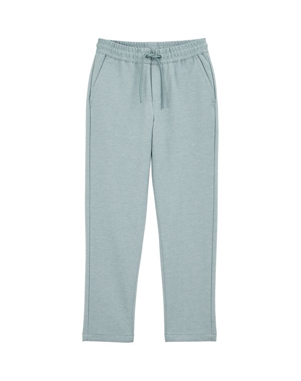 WE Fashion WE Fashion Hlače  svetlo zelena / bela