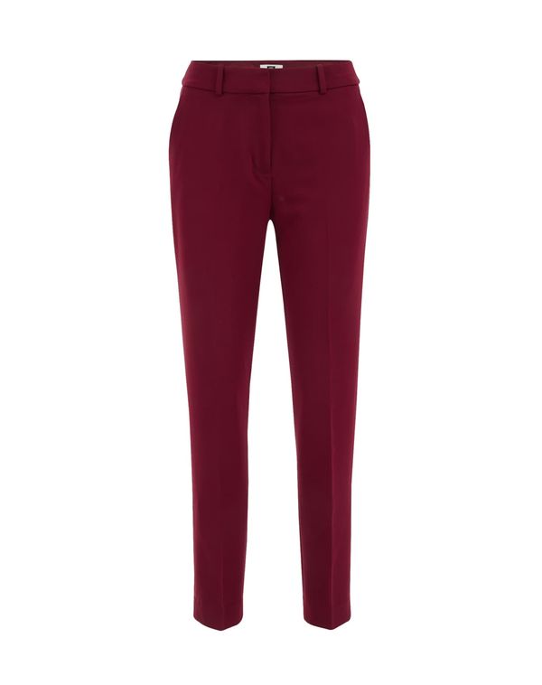 WE Fashion WE Fashion Hlače  temno rdeča