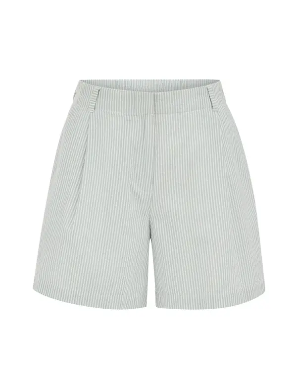 WE Fashion WE Fashion Hlače z naborki  pastelno modra / bela