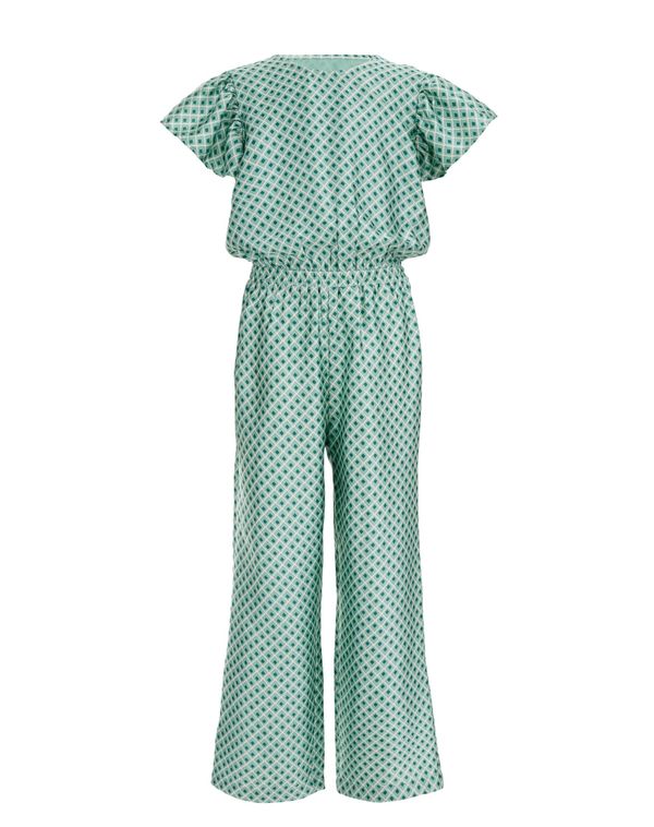 WE Fashion WE Fashion Kombinezon  meta / temno zelena / bela