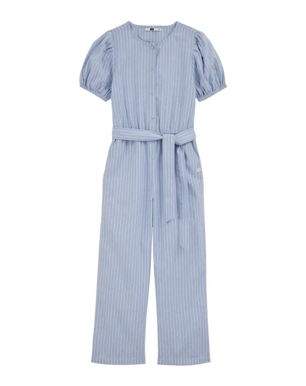 WE Fashion WE Fashion Kombinezon  moder denim / bela