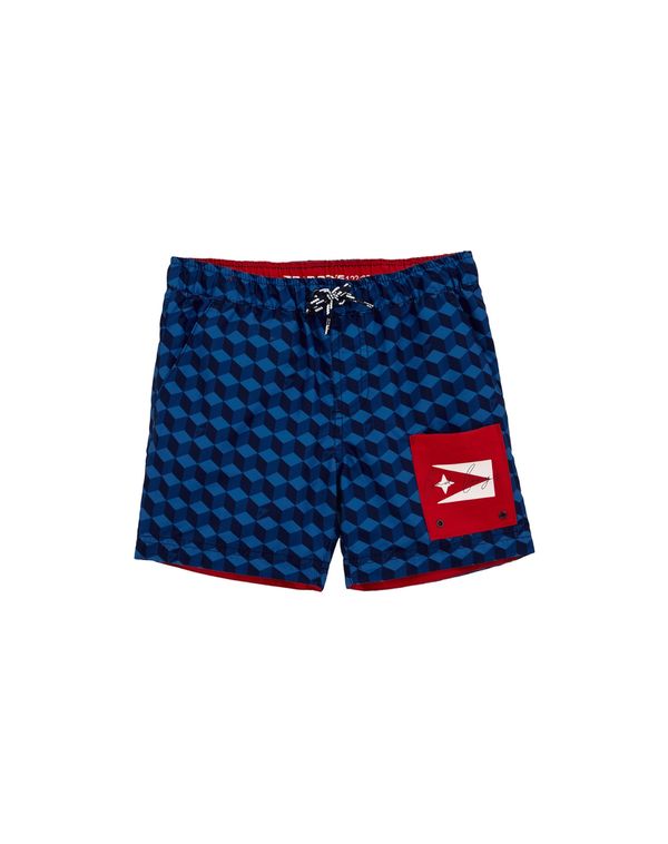 WE Fashion WE Fashion Kopalne hlače  modra / rdeče vijolična / off-bela