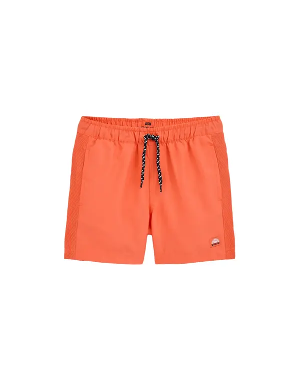 WE Fashion WE Fashion Kopalne hlače  neonsko oranžna / črna