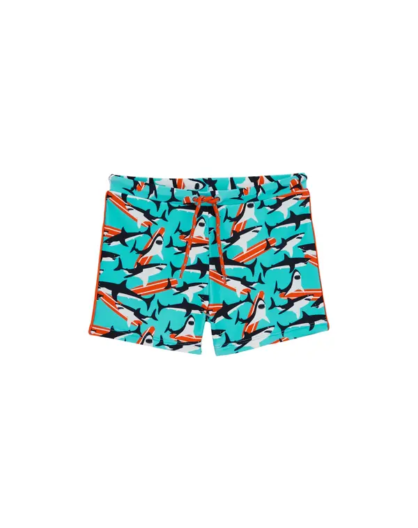 WE Fashion WE Fashion Kopalne hlače  turkizna / oranžna / črna