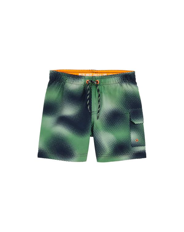 WE Fashion WE Fashion Kratke kopalne hlače  mornarska / zelena