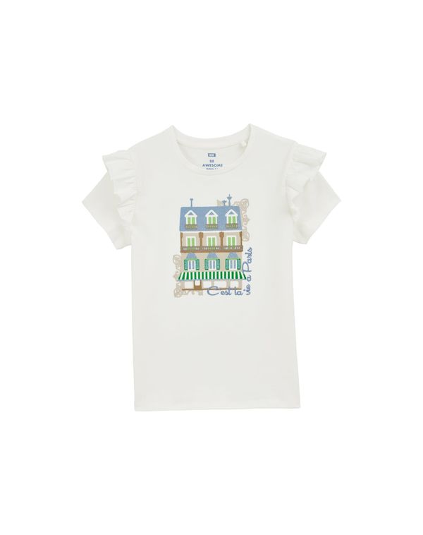 WE Fashion WE Fashion Majica  bež / svetlo modra / zelena / bela