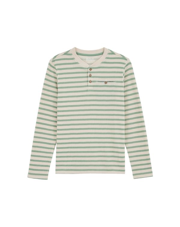 WE Fashion WE Fashion Majica  bež / svetlo zelena